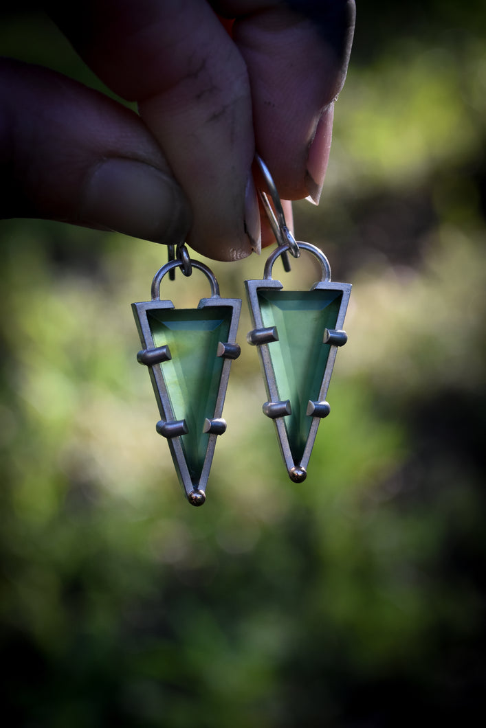 Serpentine with 14k gold accent