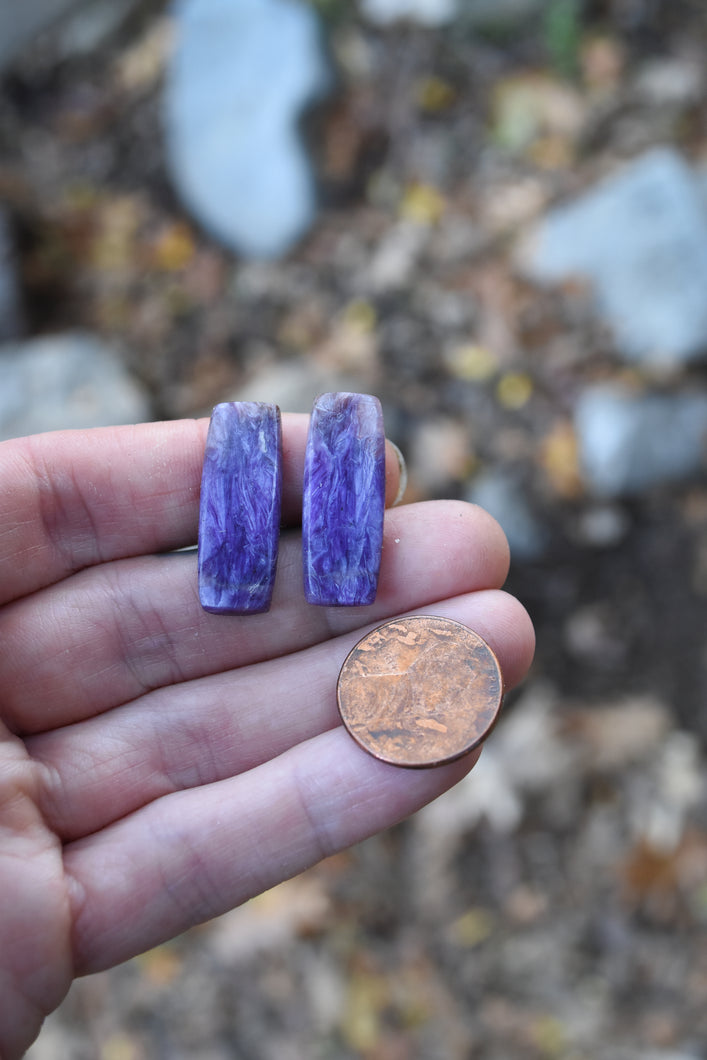Charoite Custom Earrings