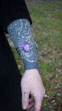 Load image into Gallery viewer, Double Amethyst Cuff