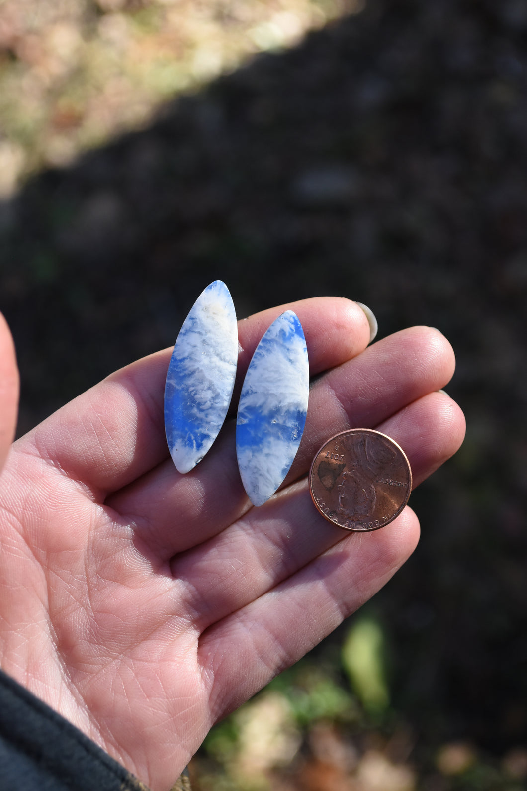 Plume Agate & Resin custom earrings