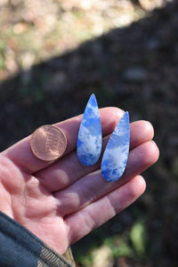 Plume Agate & Resin Drops custom earrings